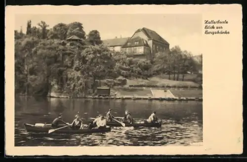 AK Halle /Saale, Blick zur Bergschänke