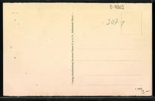 AK Ballenstedt /Harz, Panoramaansicht des Ortes