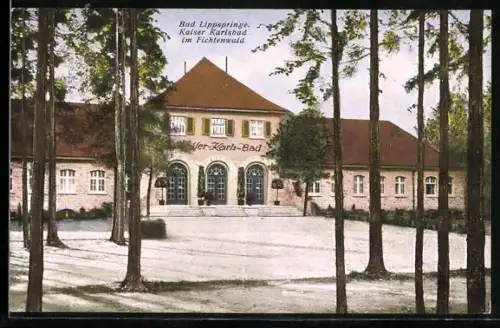 AK Bad Lippspringe, Kaiser Karlsbad im Fichtenwald