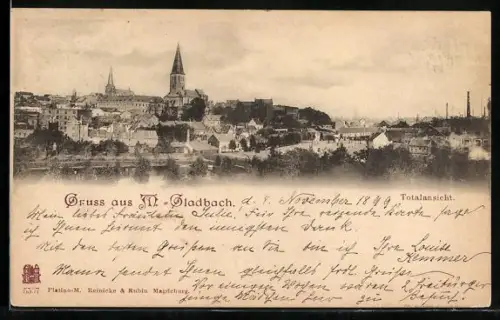 AK M.-Gladbach, Blick auf den Ort