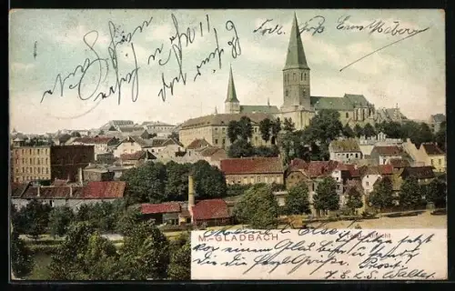 AK M.-Gladbach, Blick in den Ort