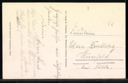 AK Düsseldorf, Flusspartie am Kunstpalast