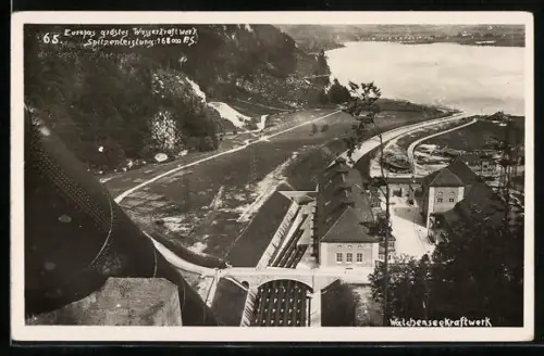 AK Walchensee, Walchenseekraftwerk aus der Luft