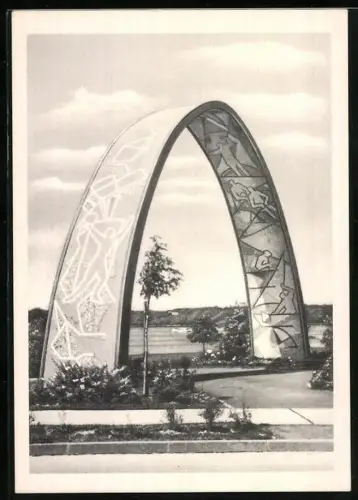 AK Berlin-Tegel, Schmuckbogen am Borsigdamm