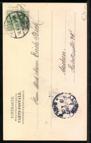 AK Halle a. S., Giebichenstein, Kaiser-Denkmal