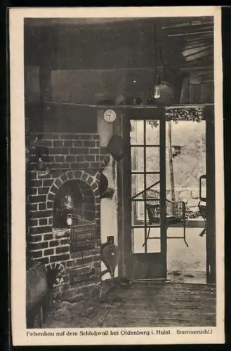 AK Oldenburg i. Holst., Felsenbau auf dem Schlosswall, Innenansicht