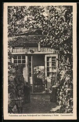 AK Oldenburg i. Holst., Felsenbau auf dem Schlosswall, Innenansicht