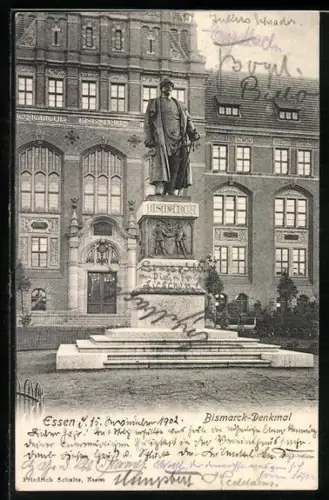 AK Essen / Ruhr, Bismarck-Denkmal
