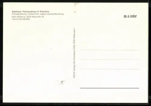 AK Klein Eilstorf /Lüneburger Heide, Gasthaus-Pensionshaus H. Wiechers