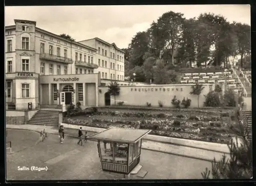 AK Sellin /Rügen, Kurhaushalle, Freilichtbühne