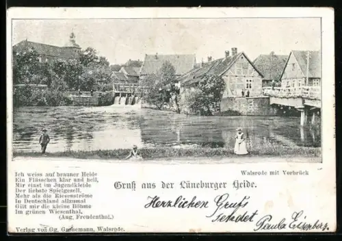 AK Walsrode /Lüneburger Heide, Vorbrück, Flusslandschaft