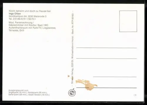 AK Nordkampen /Lüneburger Heide, Pension Haus Otten, Bes. Inge Otten
