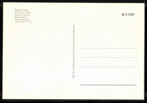 AK Walsrode, Stadt-Café, Konditorei-Café, Inh. Günter Bösewill, Moorstrasse 6