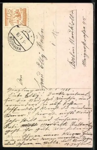 AK Ginzling, Alpenhaus mit tosendem Bach