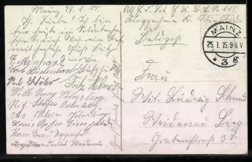 AK Mainz, Hauptbahnhof mit Bahnhofsplatz, Strassenbahn