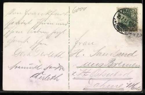 AK Frankfurt /Main, Strassenbahn vor dem Circus Albert Schumann