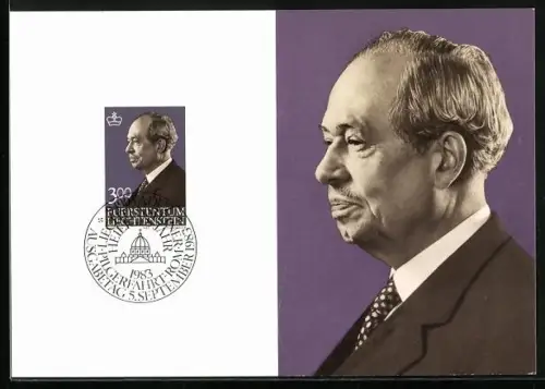 Maximum-AK Porträt des Fürsten Franz Josef II. von Liechtenstein
