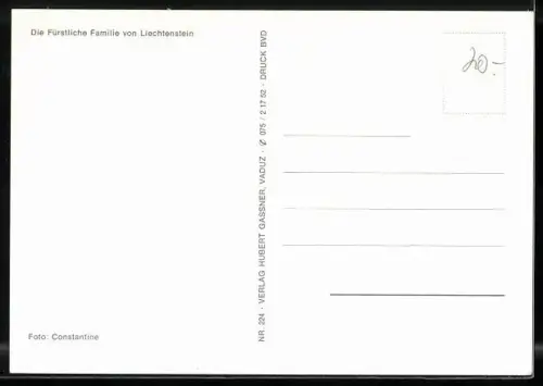 AK Die Fürstliche Familie von Liechtenstein