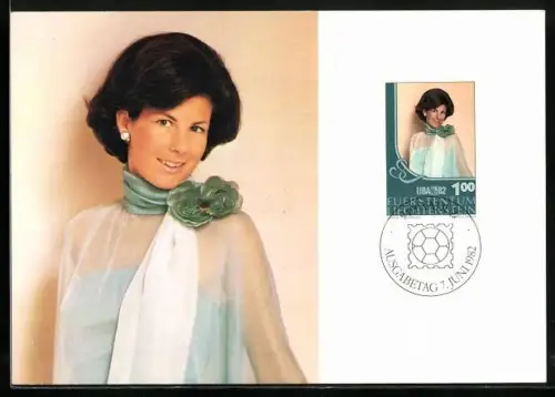 Maximum-AK Erbprinzessin Maria Aglae von Liechtenstein im Portrait