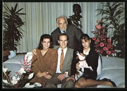 AK Fürst von Monaco mit seiner Familie
