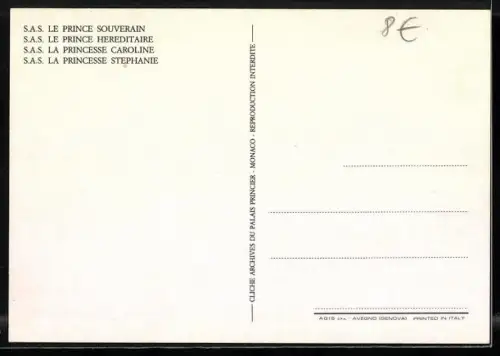 AK Fürst von Monaco mit seiner Familie