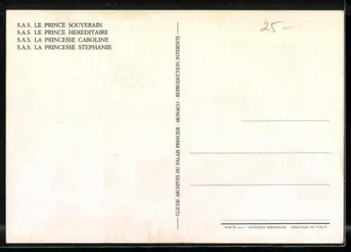 AK Fürst von Monaco mit seiner Familie