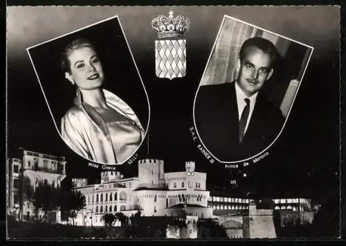AK Grace Kelly und Fürst Rainer III. von Monaco