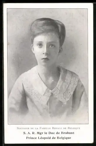AK Le Duc de Brabant, Prince Léopold de Belgique