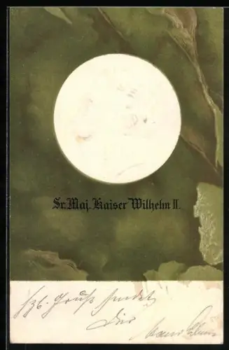 AK Kaiser Wilhelm II., Seitenportrait