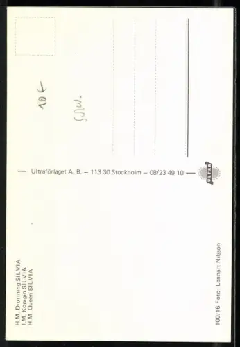 AK H.M. Königin Silvia von Schweden mit Diadem