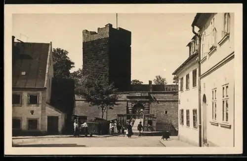 AK Eger, Blick zum Schwarzen Turm
