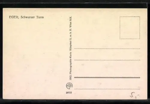 AK Eger, Blick zum Schwarzen Turm