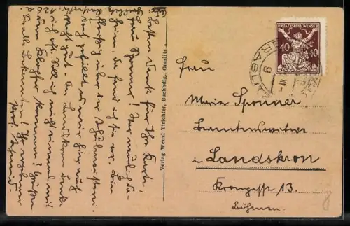 AK Graslitz, Gesamtansicht mit Fernblick