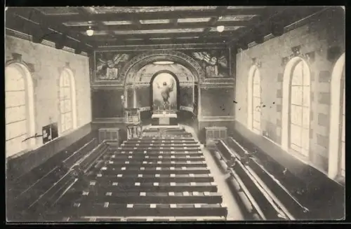 AK Karlsbad, Evang. Kirche, Innenansicht