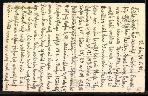 AK Karlsbad, Mühlbrunn-Promenade aus der Vogelschau