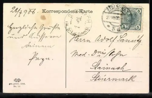 AK Karlsbad, Kaiserbad aus der Vogelschau