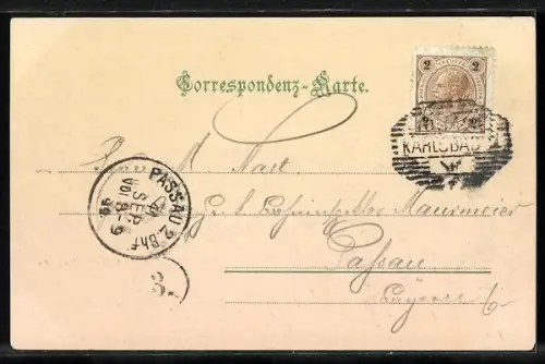 AK Karlsbad, In der Sprudel-Colonnade