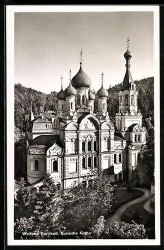 AK Karlsbad, Russische Kirche