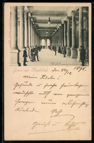 AK Karlsbad, Mühbrunnen-Colonnade