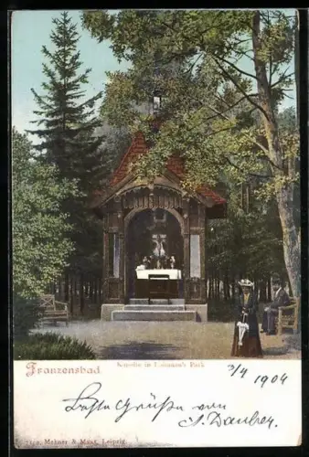 AK Franzensbad, Kapelle in Loimanns Park