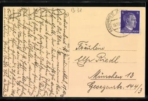 AK St. Joachimstal, Panorama mit Kirche