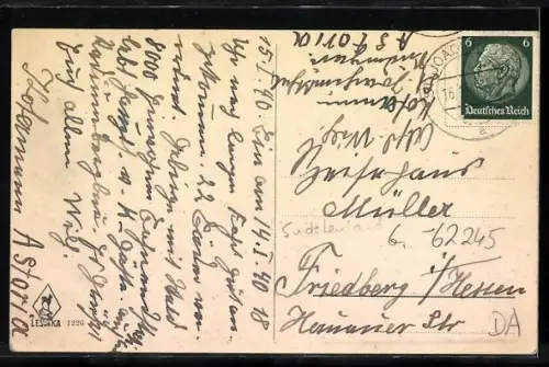 AK St. Joachimsthal, Teilansicht mit Strassenpartie