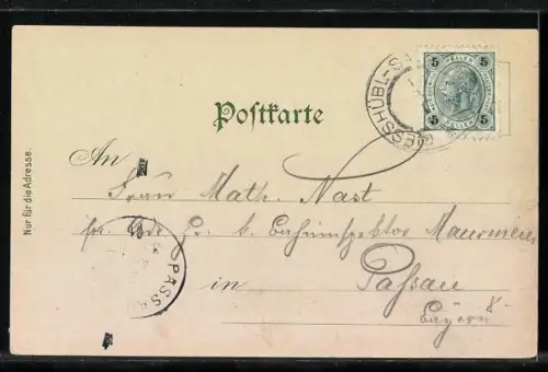 AK Giesshübl Sauerbrunn, Ortsansicht aus der Vogelschau