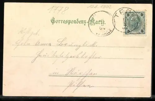 AK Tepl, Panorama mit Kirche