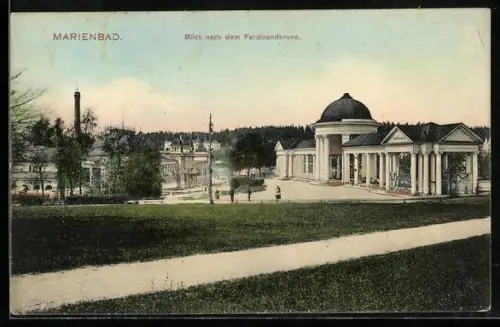 AK Marienbad, Blick nach dem Ferdinandbrunn
