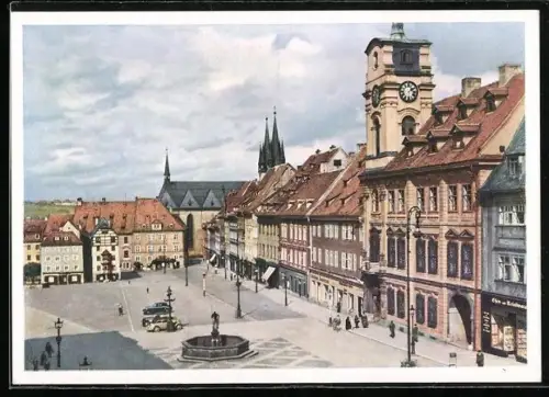 AK Staufen, Eger, platz mit Kirche