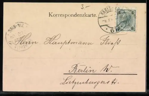 AK Karlsbad, Westend, Strassenpartie