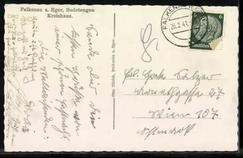 AK Falkenau a. Eger, Bergarbeiterheim, Bruderlade