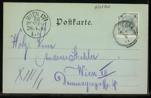 Mondschein-AK Franzensbad, Franzensquelle mit Strassenpartie