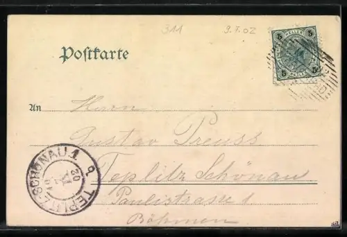 AK Marienbad, Café Egerländer, Prunkzimmer